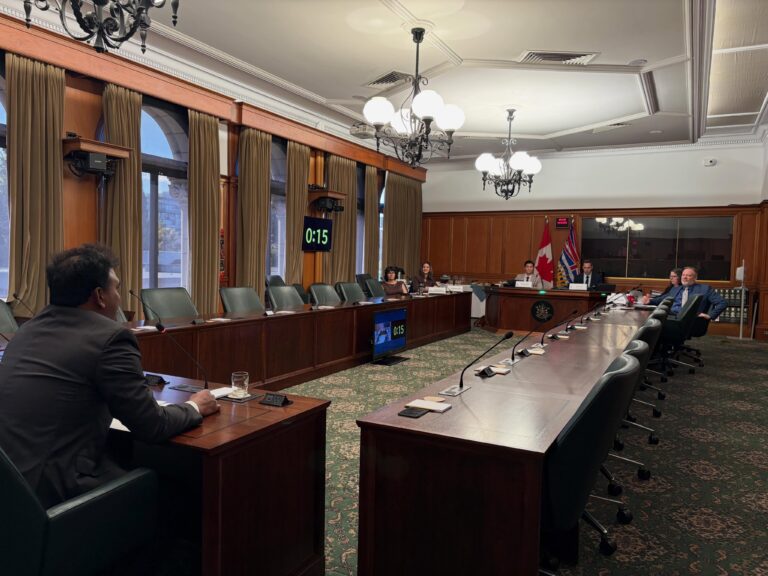 BCRS Economics Chair, Dr. Vamshi Kotha presented the BCRS after-hours care funding priority to the Select Standing Committee on Finance and Government Services
